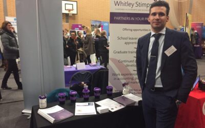 Whitley Stimpson attends High Wycombe careers fair