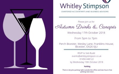 Autumn Drinks and Canapes