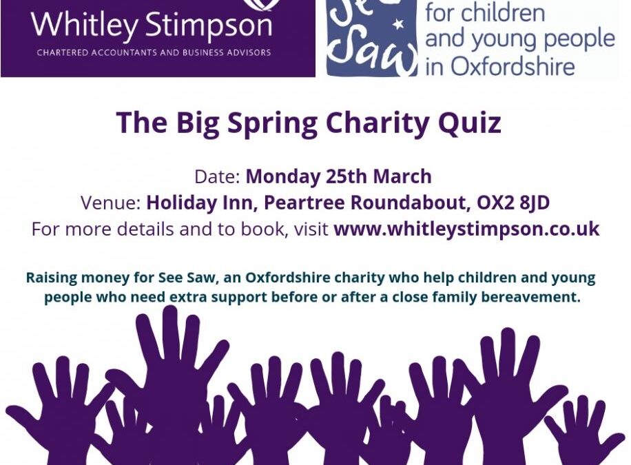 The Big Spring Charity Quiz – Monday 25th March