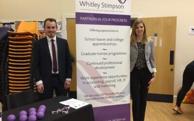 Whitley Stimpson attends Warriner School careers fair