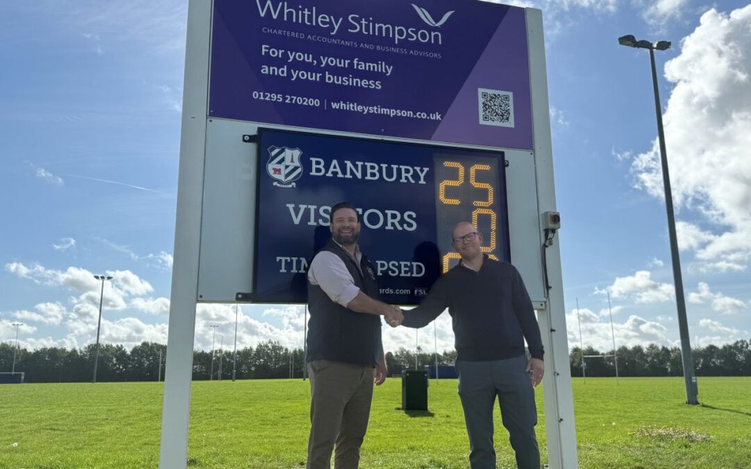 Whitley Stimpson scores with Banbury rugby sponsorship